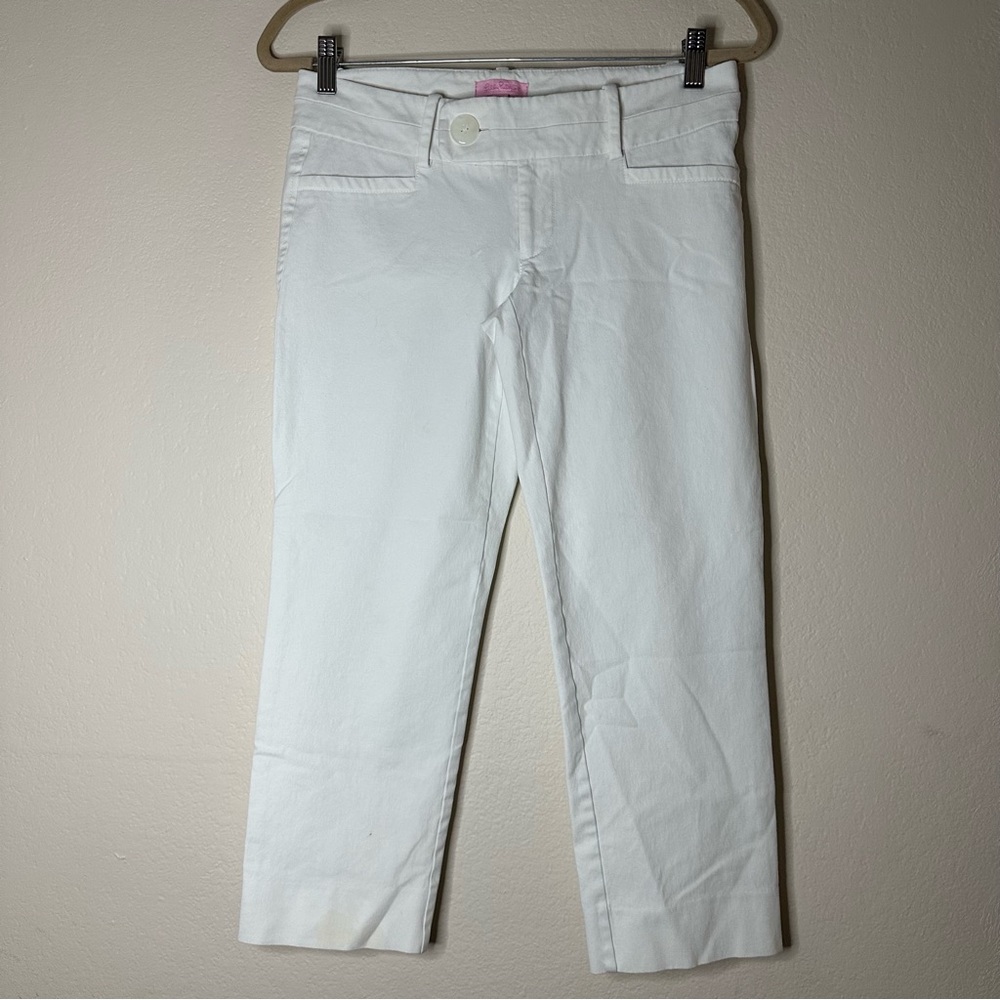 LILLY PULITZER resort white 2-Way Stretch Luxury Capri crop pants 4 - Picture 2 of 13